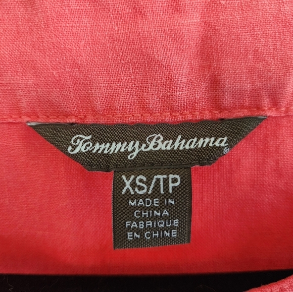 Tommy Bahama Linen Embroidered Beachy Tunic XS Orange - Picture 3 of 6